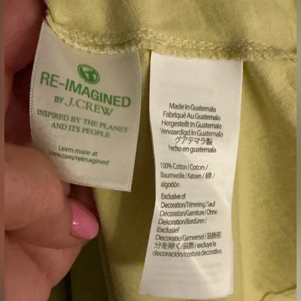 J. Crew Smocked Babydoll Mini Dress in Chartreuse Casual Boho Ultra Comfy Small